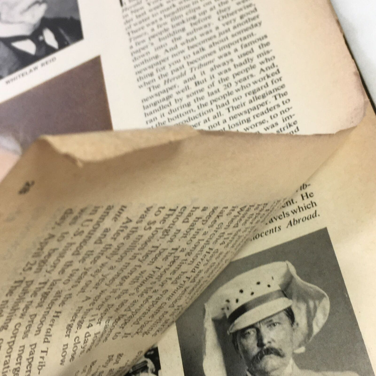 Interior page of VTG Life Magazine August 26 1966 displaying text and faded images, illustrating the magazine's historical content and condition.