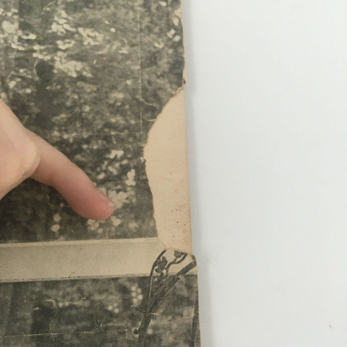 Detail of VTG Life Magazine July 17 1944 showing wear and tear on the edge of the cover, illustrating the magazine's vintage condition.