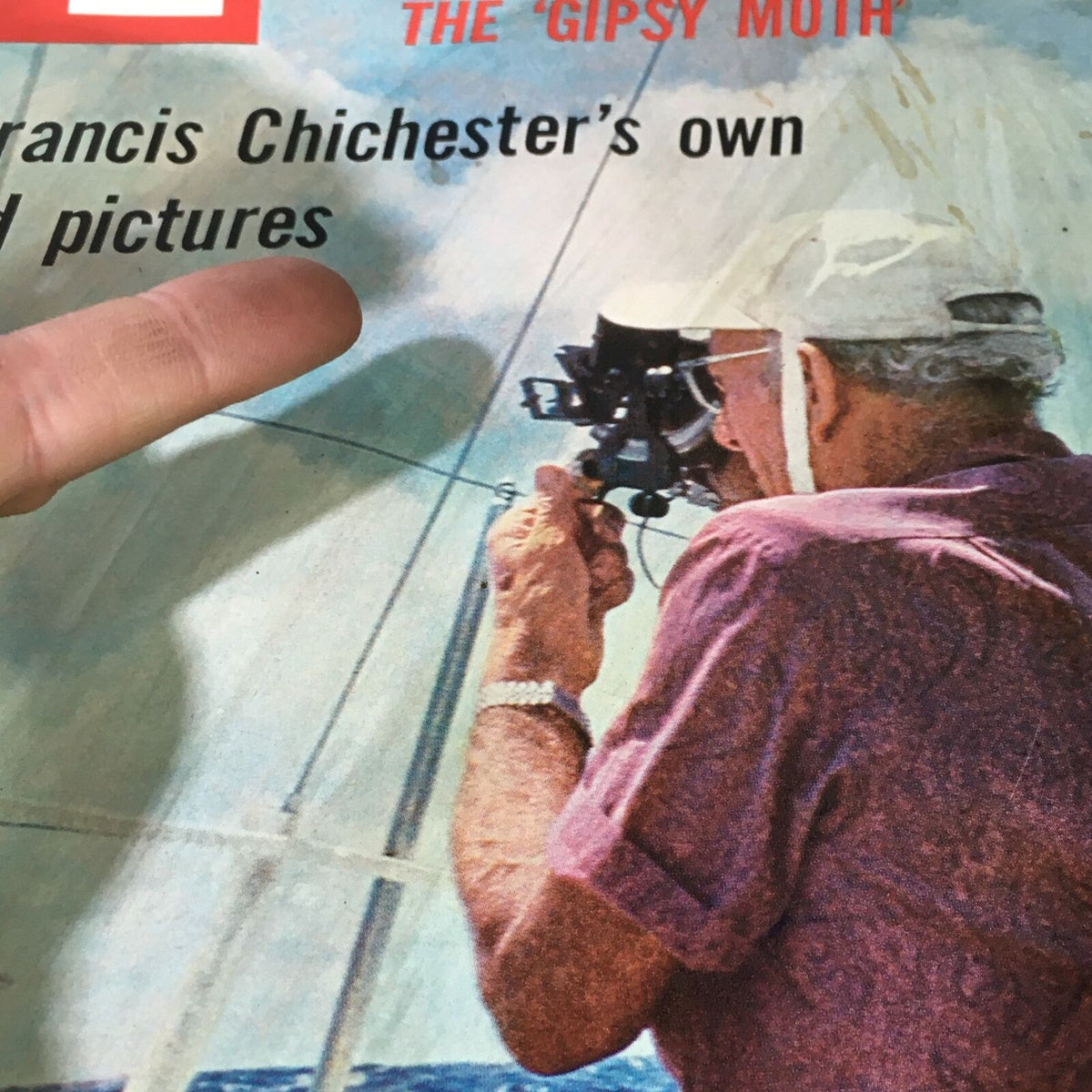 Cover of VTG Life Magazine June 9, 1967, featuring Sir Francis Chichester's own story and pictures, showcasing him observed while sailing.