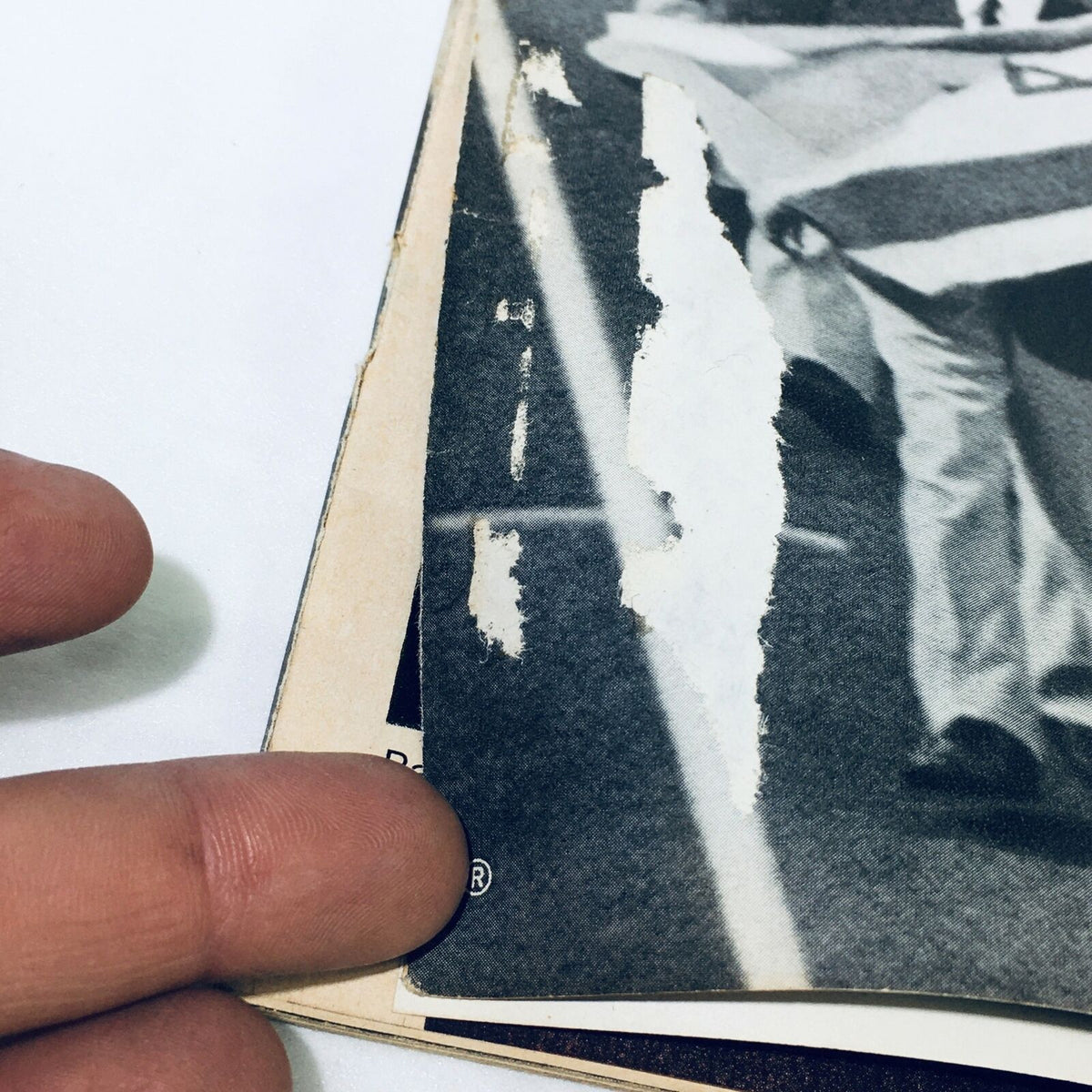 Close-up image showing a damaged edge of the VTG Life Magazine from September 15, 1972, focusing on visible wear and a small tear, reflective of its historical significance regarding the Olympic tragedy involving a small Israeli team.