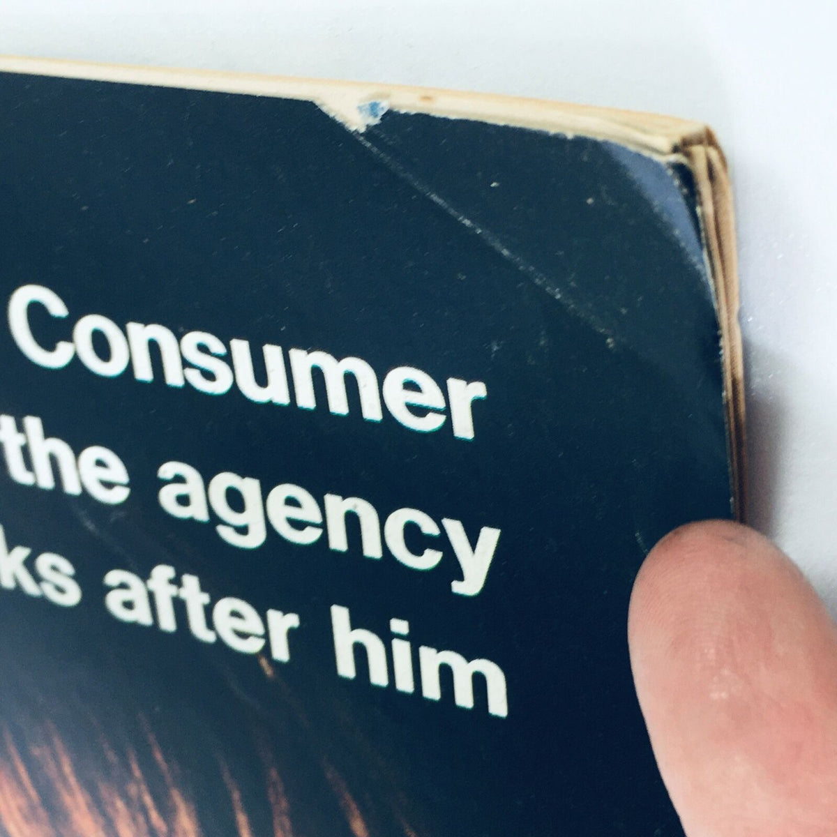 Close-up view of the top corner of the VTG Life Magazine from October 20, 1972, showing minor wear and aging on the cover, highlighting 'Consumer' text.