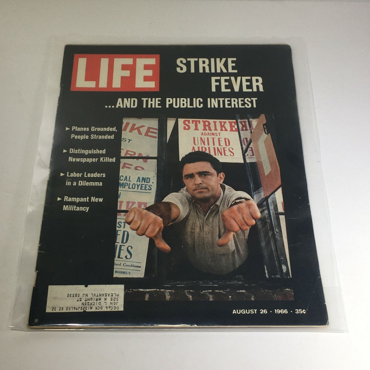 Life Magazine: August 26, 1966 - Strike Fever, Public Interest, Vintage Collector's Item