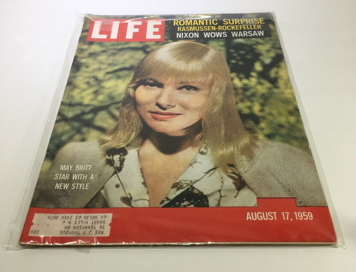 VTG Life Magazine August 17 1959 featuring Mary Britt on the cover, showcasing retro design and cultural elements from the late 1950s.