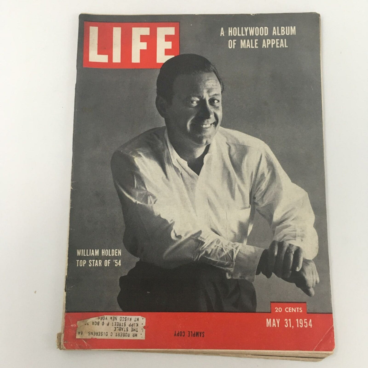 VTG Life Magazine May 31, 1954 featuring William Holden on the cover, showcasing mid-20th century design and highlighting civil rights articles.