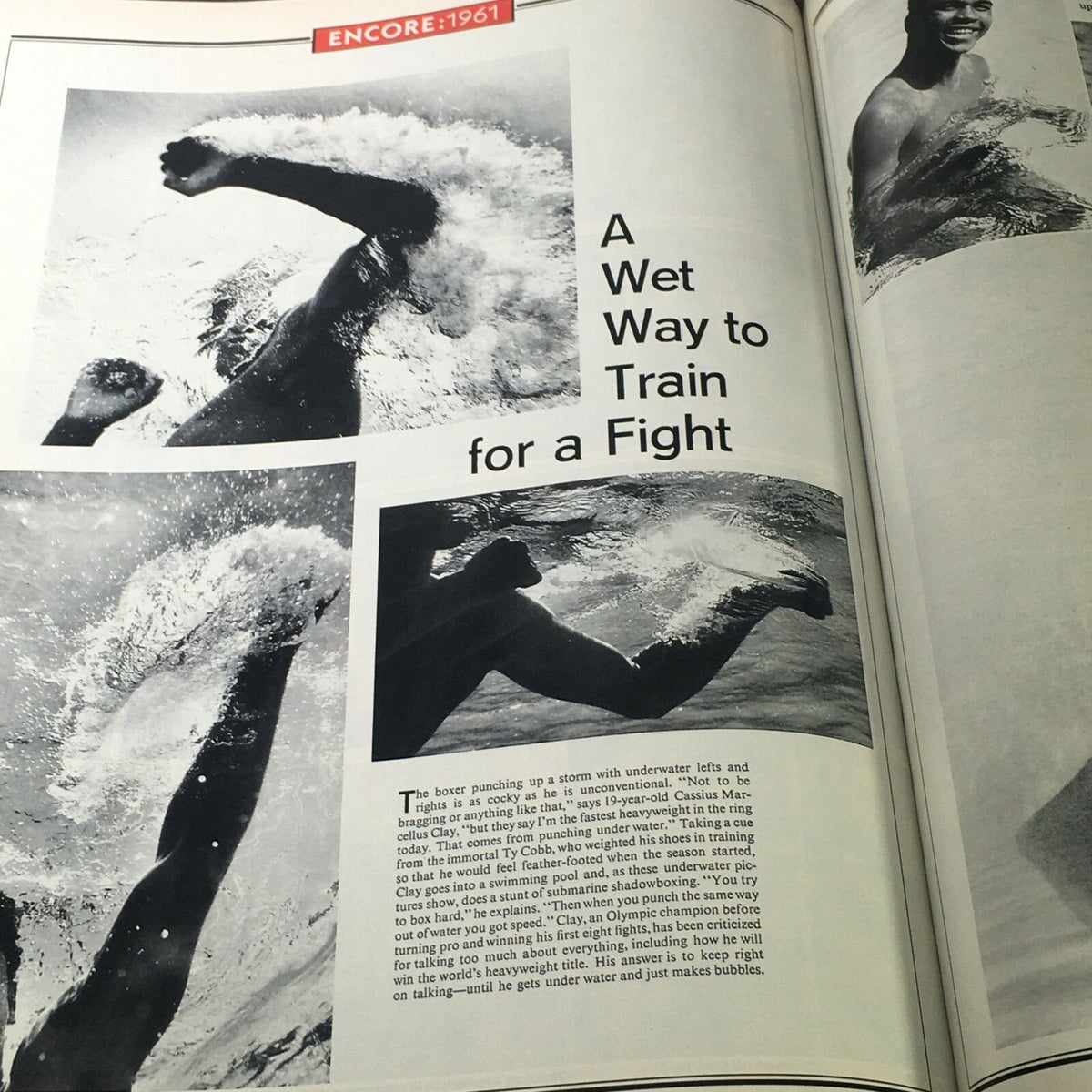 VTG Life Magazine September 1986 - Special 50 Years Anniversary Issue displaying a dramatic series of black and white images depicting underwater boxing training, illustrating a unique perspective on athleticism.