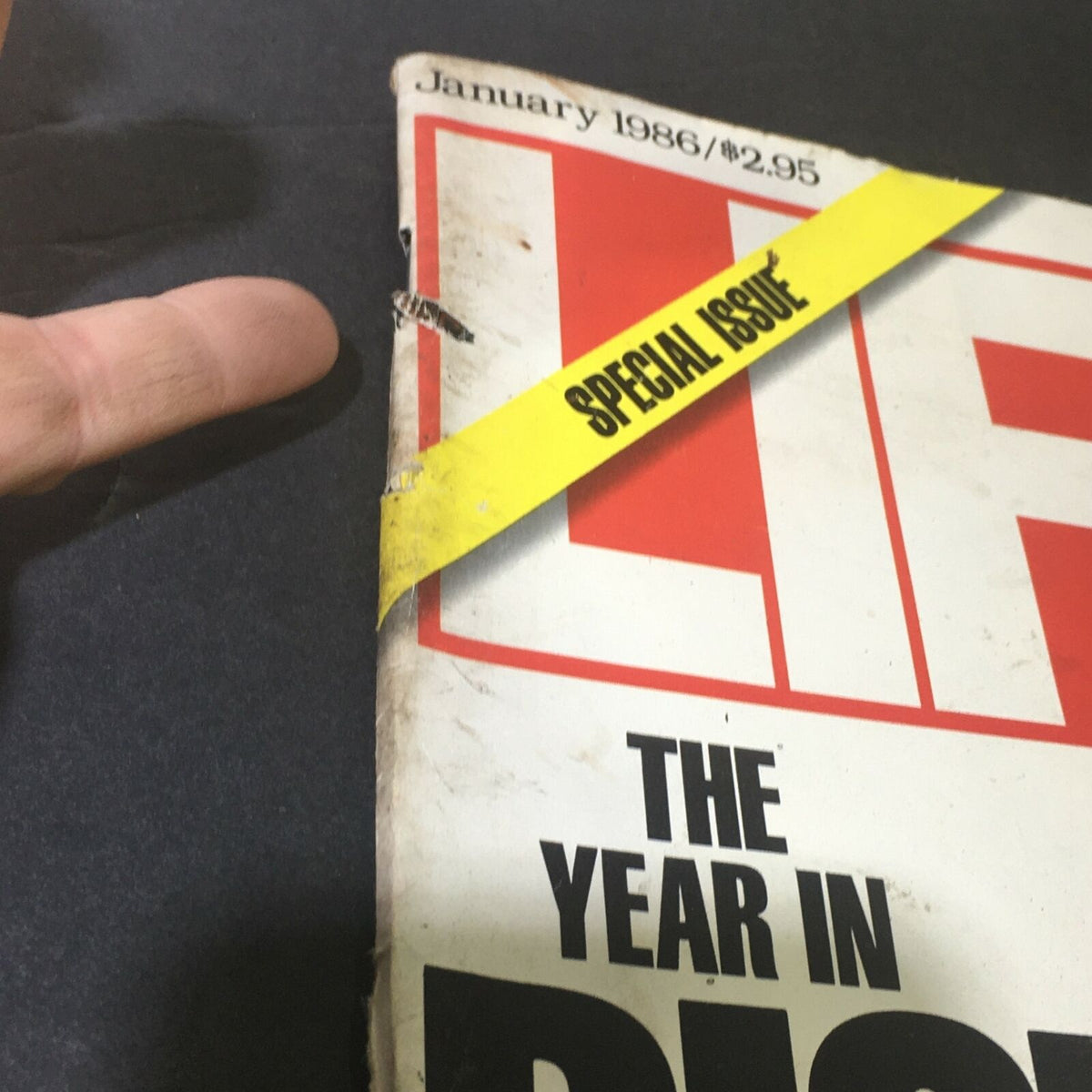 Close-up of the cover of VTG Life Magazine January 1986, highlighting the 'Special Issue' banner and the prominent title: 'The Year in Pictures'.