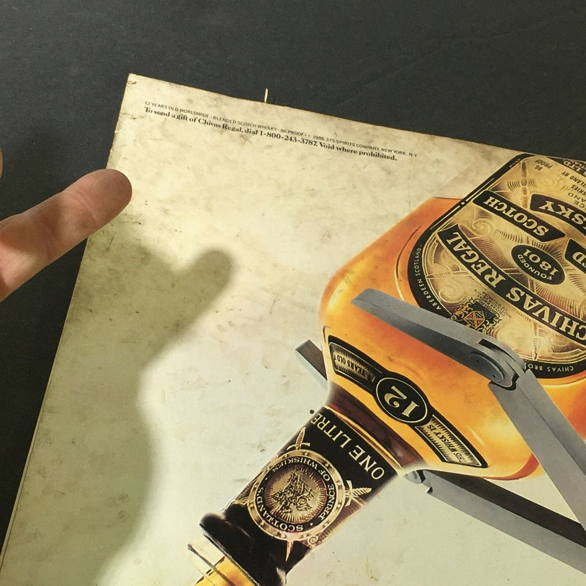 Image of the back cover of the VTG Life Magazine June 1986 featuring an advertising for Johnnie Walker Scotch Whisky, showcasing the product details and vintage design.