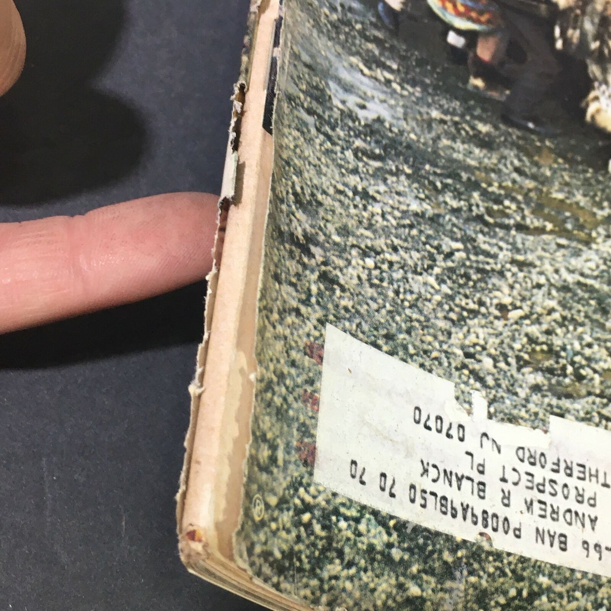 Close-up view of the spine of VTG Life Magazine October 1 1965 highlighting minor damages and the issue's vintage condition.
