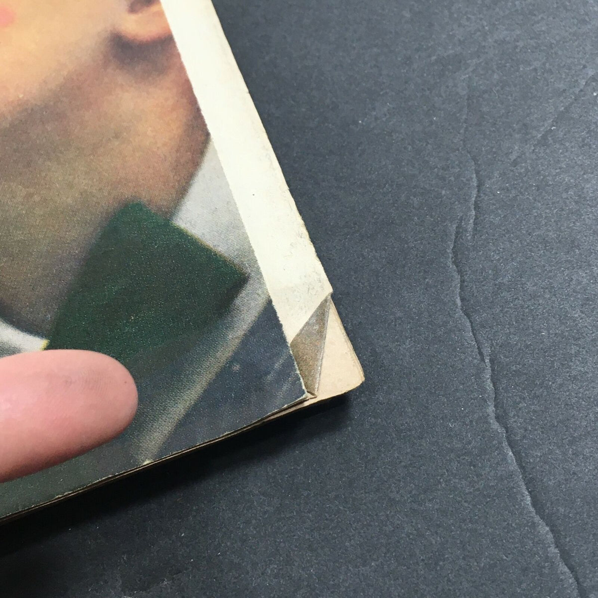 Close-up of the corner of VTG Life Magazine from September 19, 1969, showing minor wear and a folded edge.
