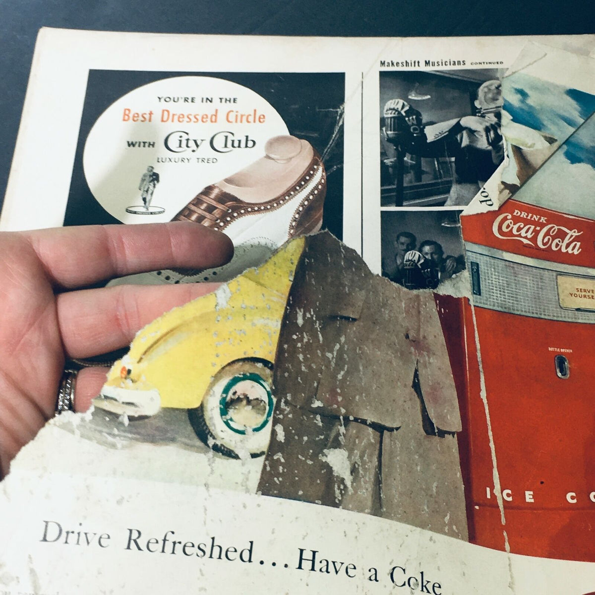 Back cover of VTG Life Magazine May 3, 1948 showing vintage advertisements and visible wear, reflecting its age and history.