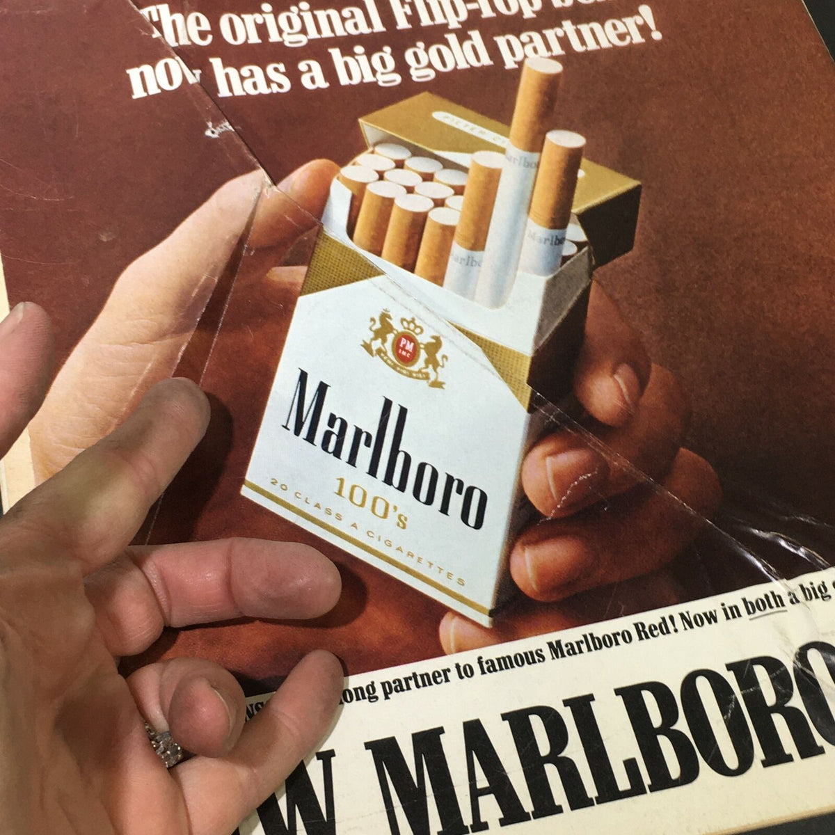 Vintage advertisement for Marlboro cigarettes showcasing flip-top packaging and marketing tagline, from an issue of VTG Life Magazine, December 15, 1967.