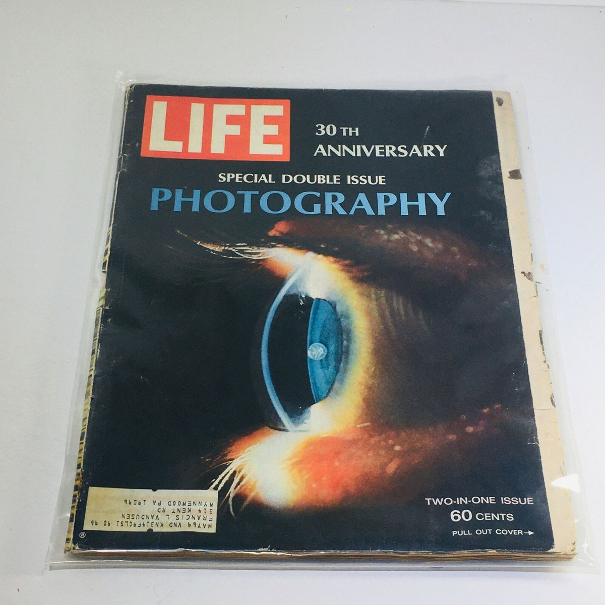 VTG Life Magazine: December 23, 1966 cover showcasing '30th Anniversary Special Issue Photography' with striking eye imagery.