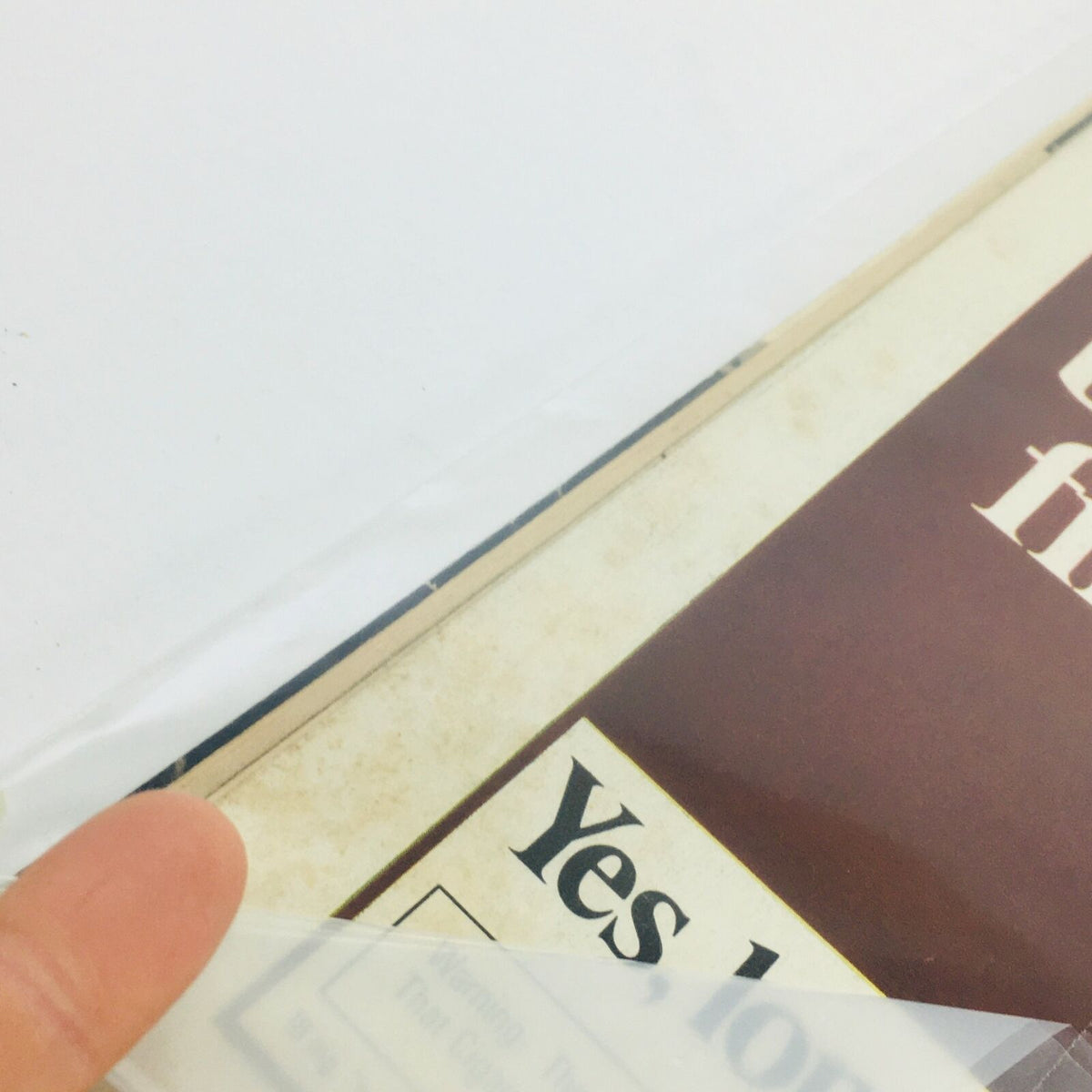 Detail of the edge of the back cover of the VTG Life Magazine from October 13, 1972, highlighting its aged appearance.