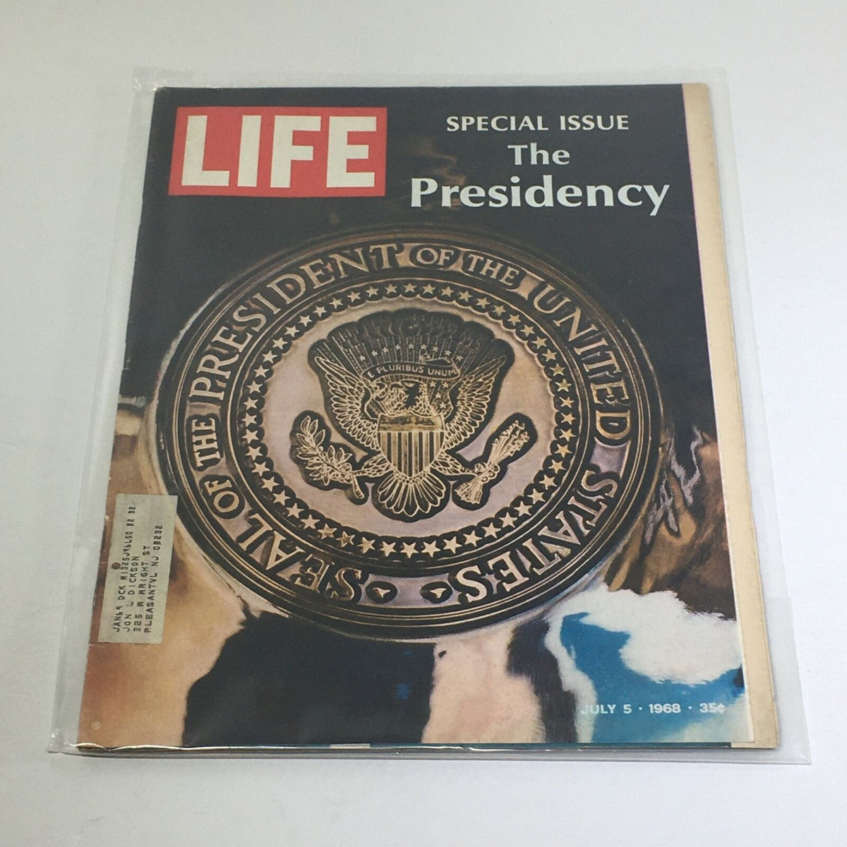 Cover of VTG Life Magazine: July 5 1968 - Special Issue: The Presidency of The U.S.A., featuring the Presidential Seal and 'The Presidency' title prominently displayed.