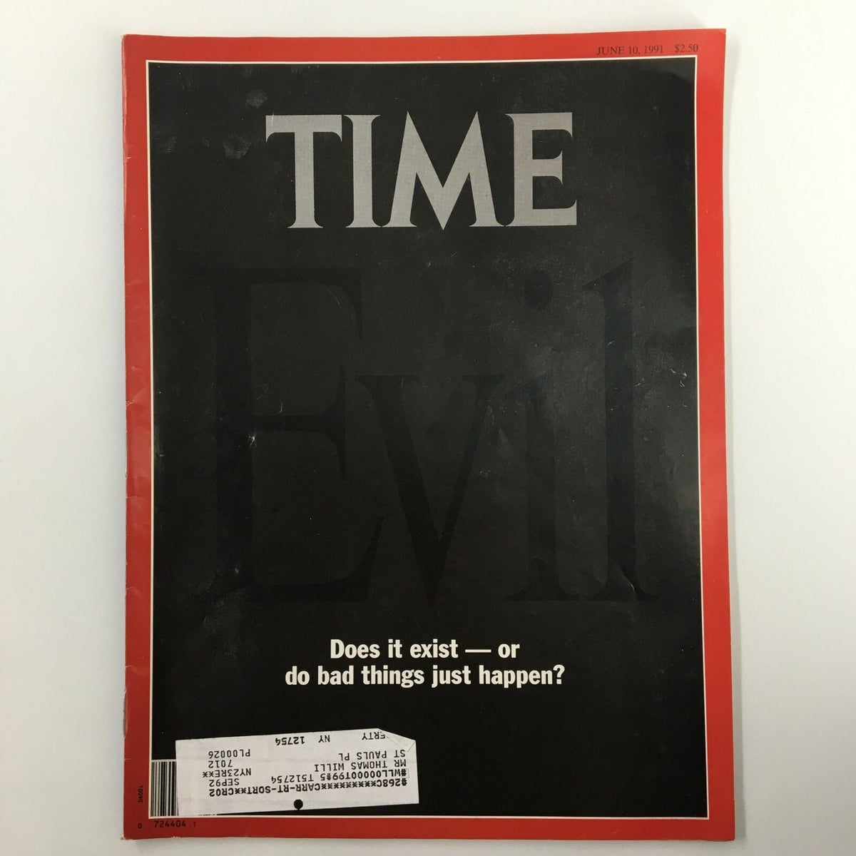 Vintage Time Magazine June 10 1991 Does it Exist - or Do Bad Things Just Happen?