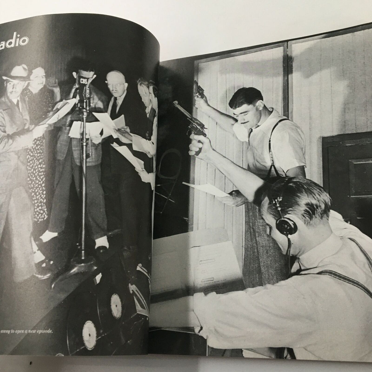 Interior page of 1988 Time Life Books: The Fabulous Century - Barbara Hutton showcasing a historical radio broadcast scene with actors in the 1930s-1940s.