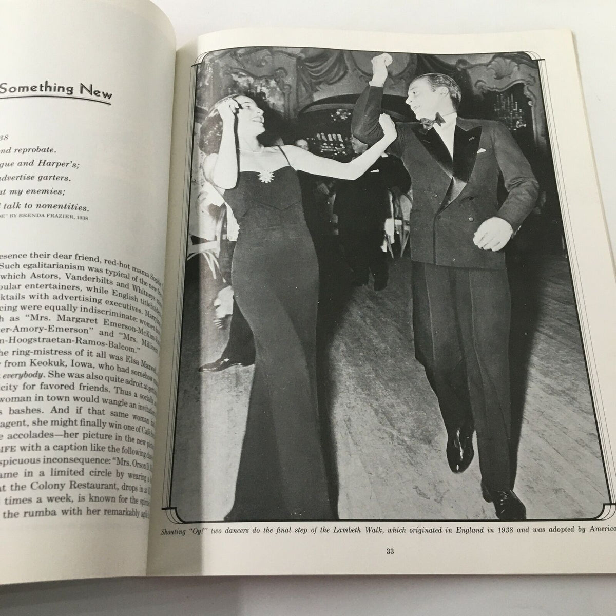 Interior page of 1988 Time Life Books: The Fabulous Century - Barbara Hutton showing a glamorous couple dancing at a formal event, reflecting the elegance of the era.