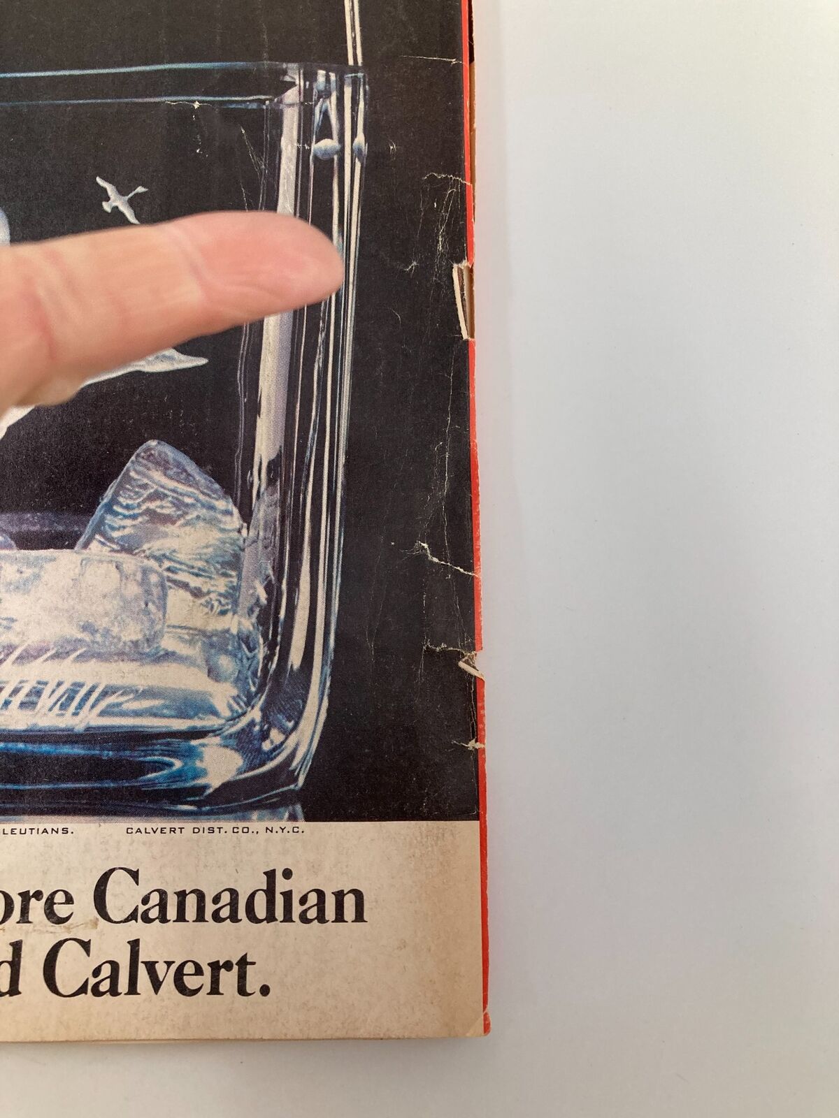 Back cover detail of the vintage Time Magazine from May 14, 1973, titled 'How Did Richard Nixon Know?', displaying fading and creases, contributing to its vintage charm.
