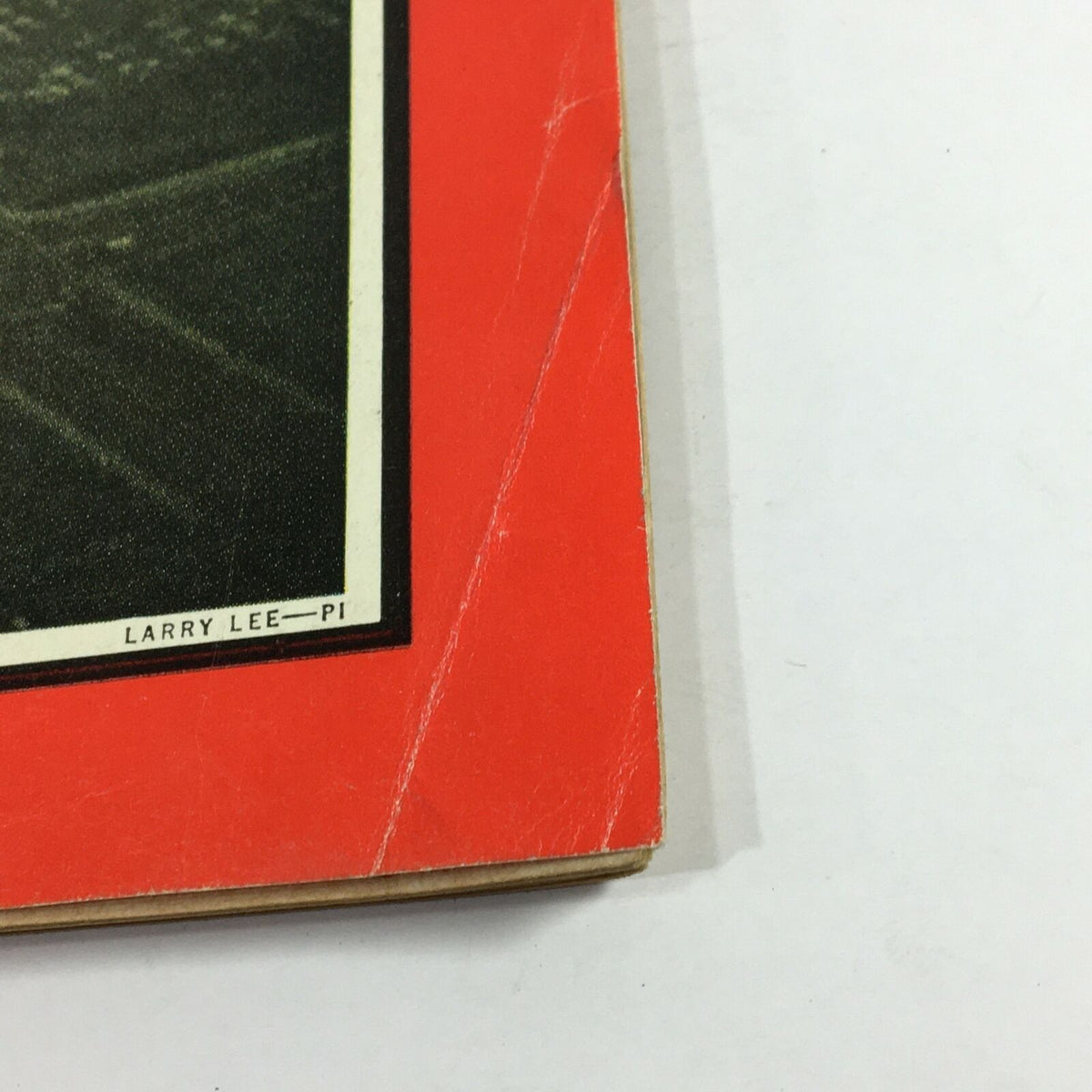 Close-up of the vintage Time Magazine edge from January 27, 1967, highlighting the title 'The Polluted Air in Los Angeles' and minor wear typical of a used magazine.