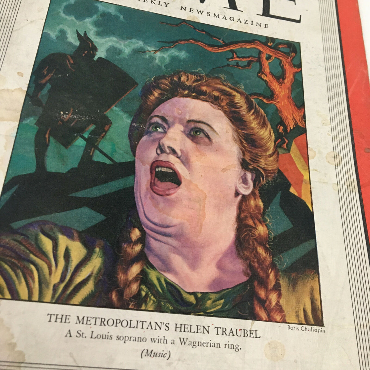 Time Magazine November 11 1946 cover featuring opera singer Helen Traubel with striking artwork.
