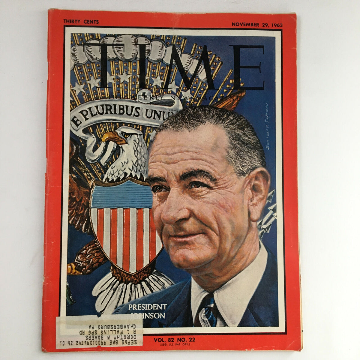 Time Magazine cover from November 29, 1963, featuring President Lyndon B. Johnson, showcasing historical significance and cultural context from an era marked by change.