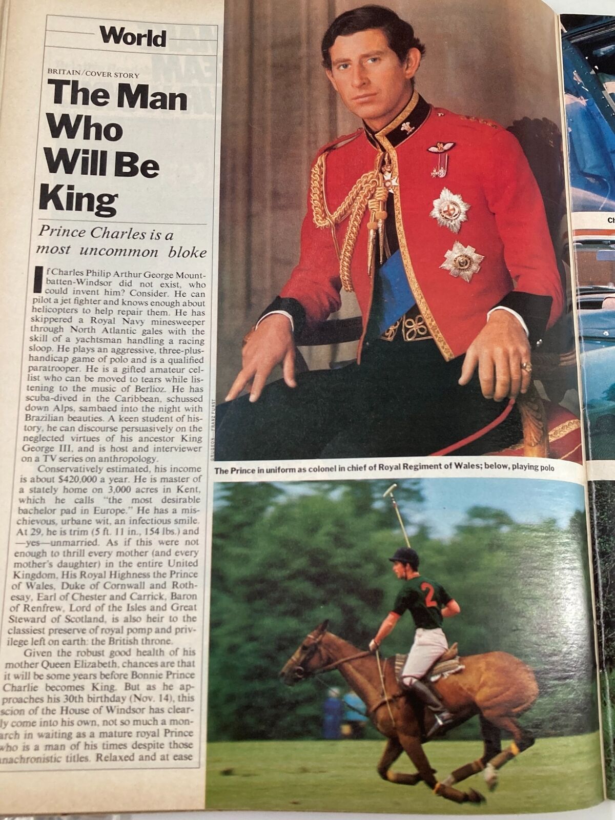 VTG Time Magazine May 15 1978 Britain's Prince Charles The Man Who Will Be King, featuring a portrait of Prince Charles in royal uniform.
