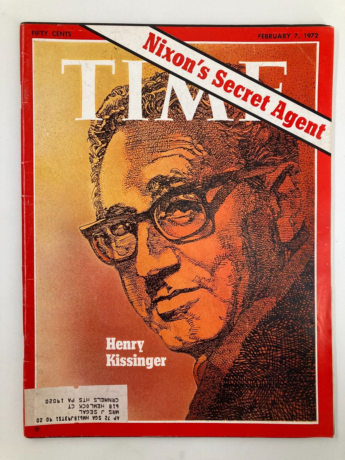 Vintage Time Magazine February 7 1972 Henry Kissinger & Richard Nixon