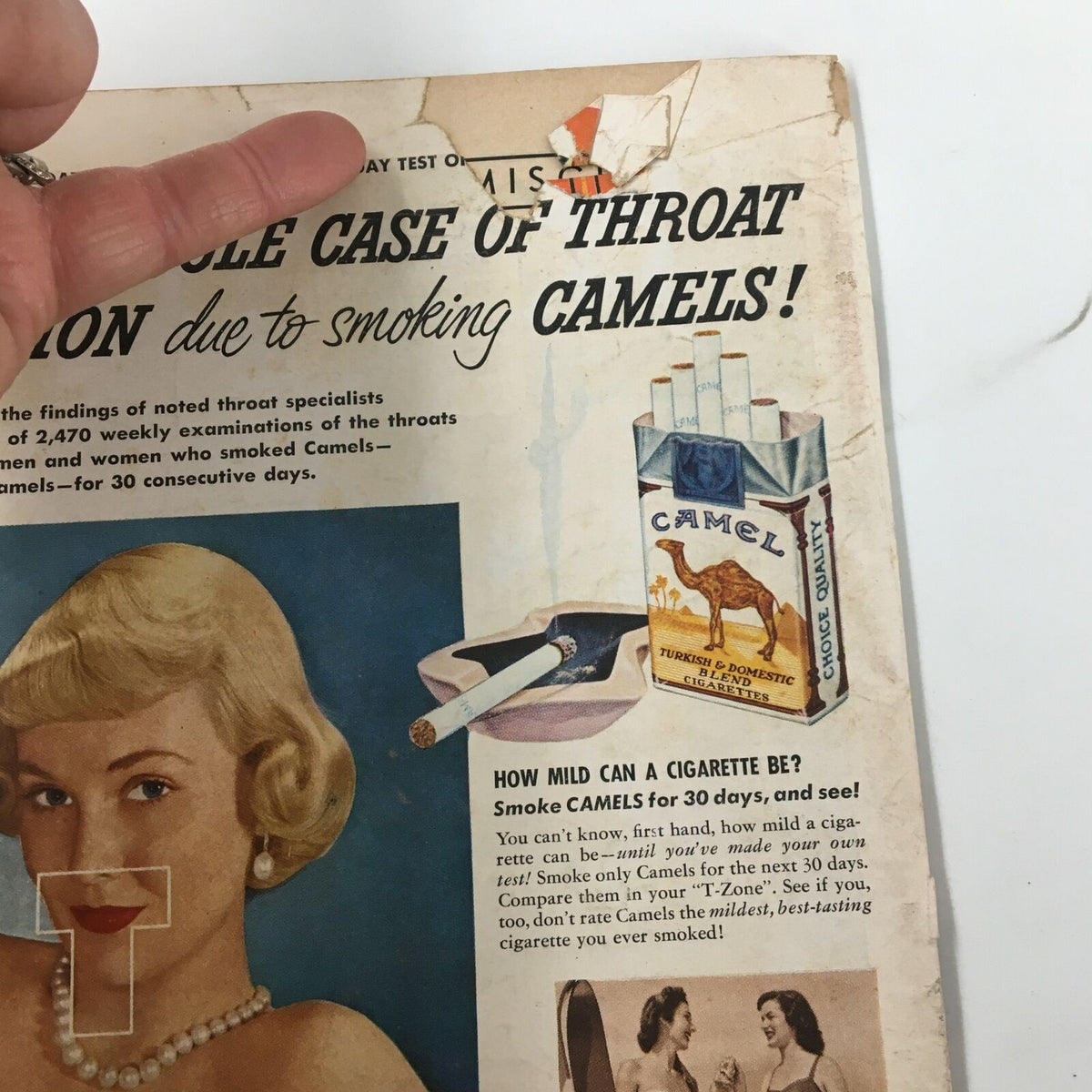 Cover image of a vintage Time Magazine from October 10, 1949, featuring an advertisement for Camel cigarettes and a glamorous woman, highlighting the historical context and promotional content of the era.