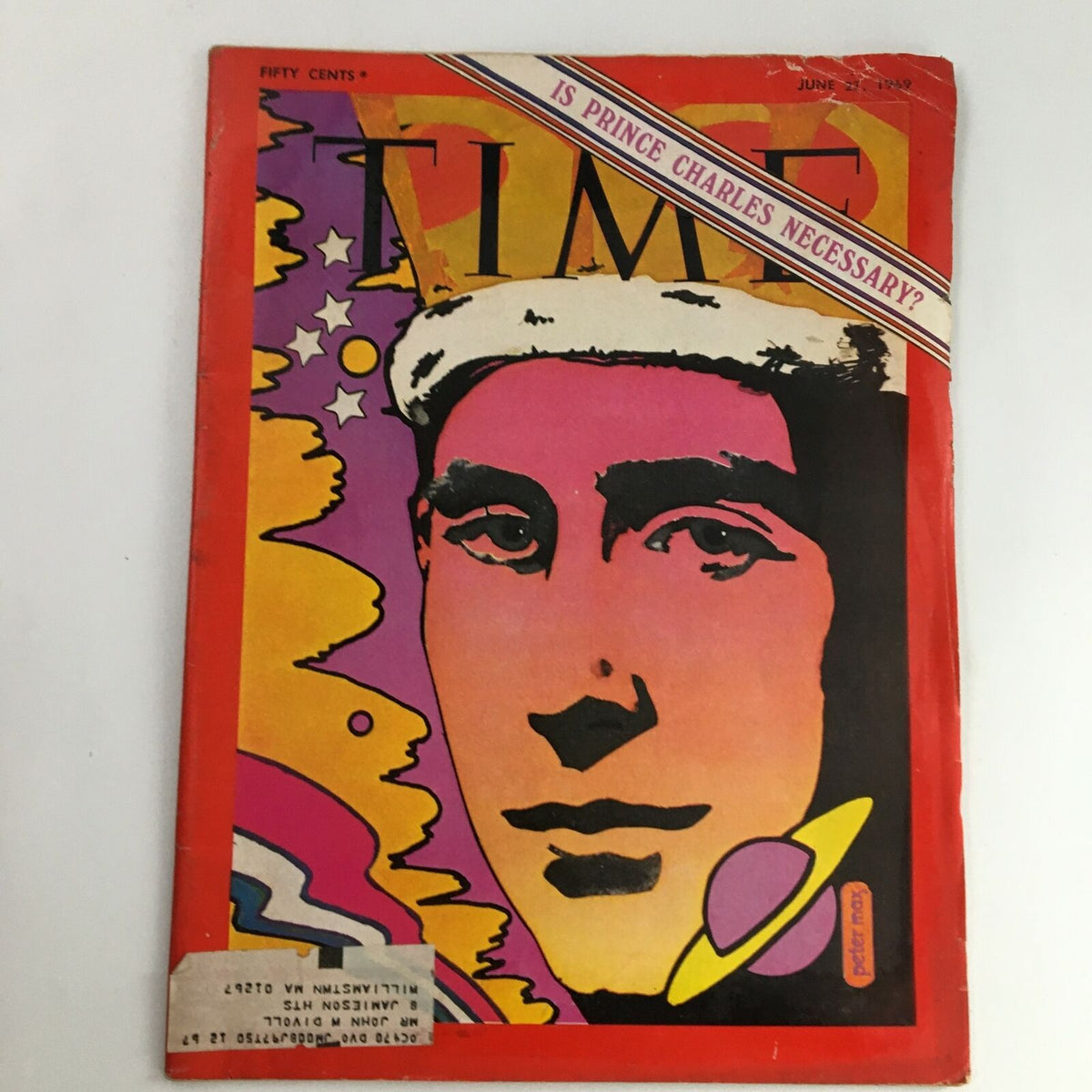 Cover of Time Magazine June 27 1969 featuring Charles, Prince of Wales, with a colorful artistic design and a question about his role in royalty.