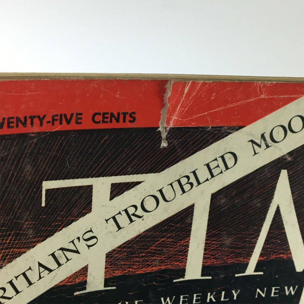 Detailed image of the vintage Time Magazine January 25, 1963, Vol. 81 #4, showcasing the prominent headline 'Britain's Troubled Mood' and condition.