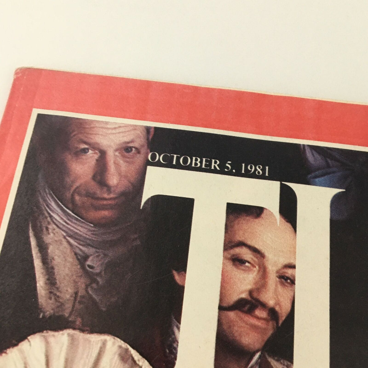 Close-up detail of the VTG Time Magazine Cover from October 5 1981 with prominent characters and the date highlighted.