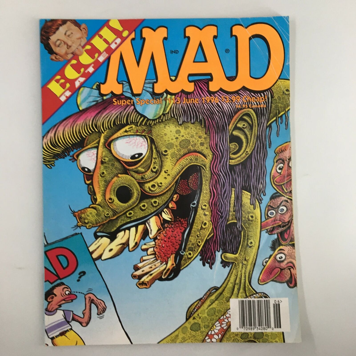 Cover of Mad Magazine June 1996 No. 2 featuring quirky illustrations by Duck Edwing, showcasing bizarre characters and humor that epitomizes the magazine's whimsical style.