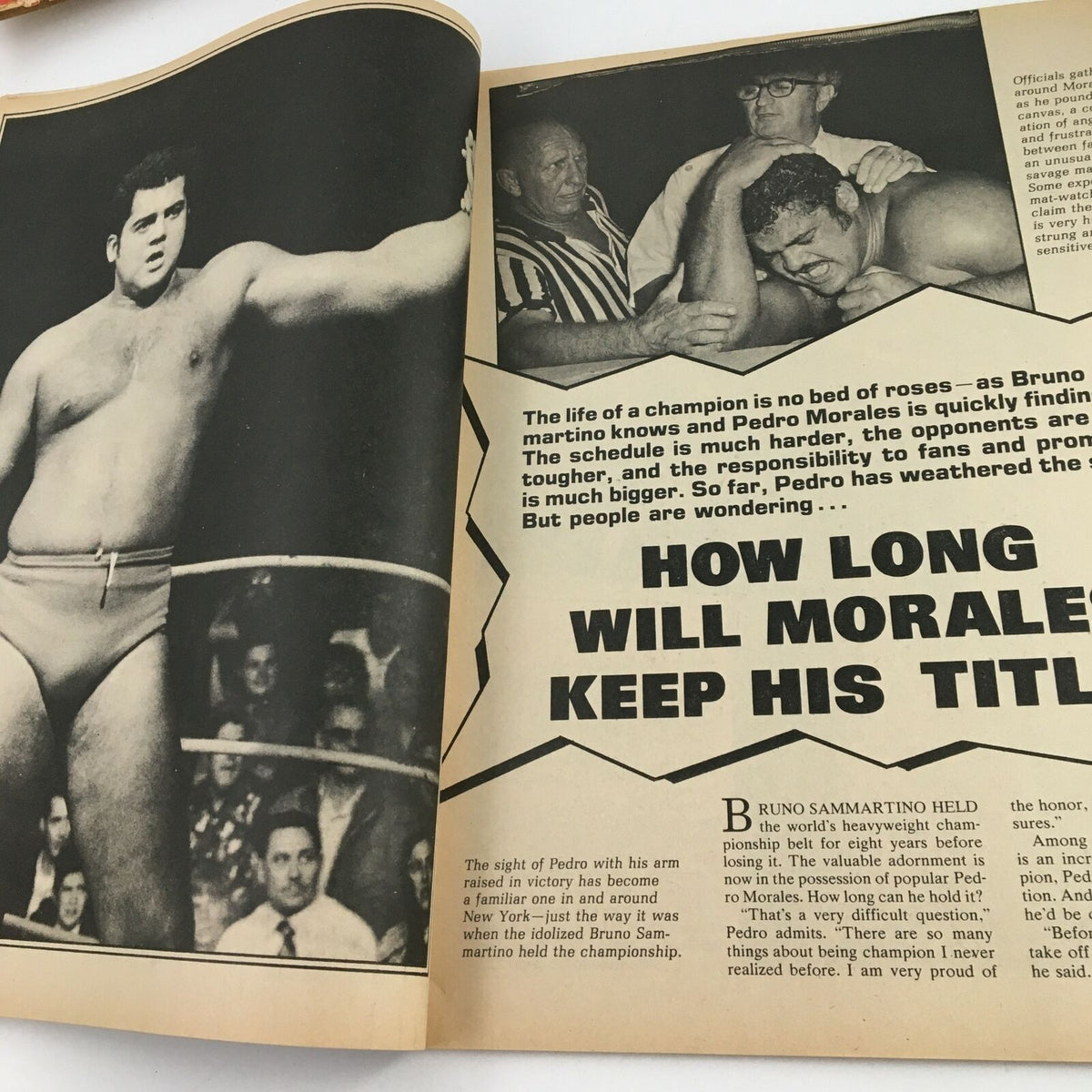 Inside Wrestling Magazine October 1971 Tarzan Taylor & Dory Funk Sr., No Label
