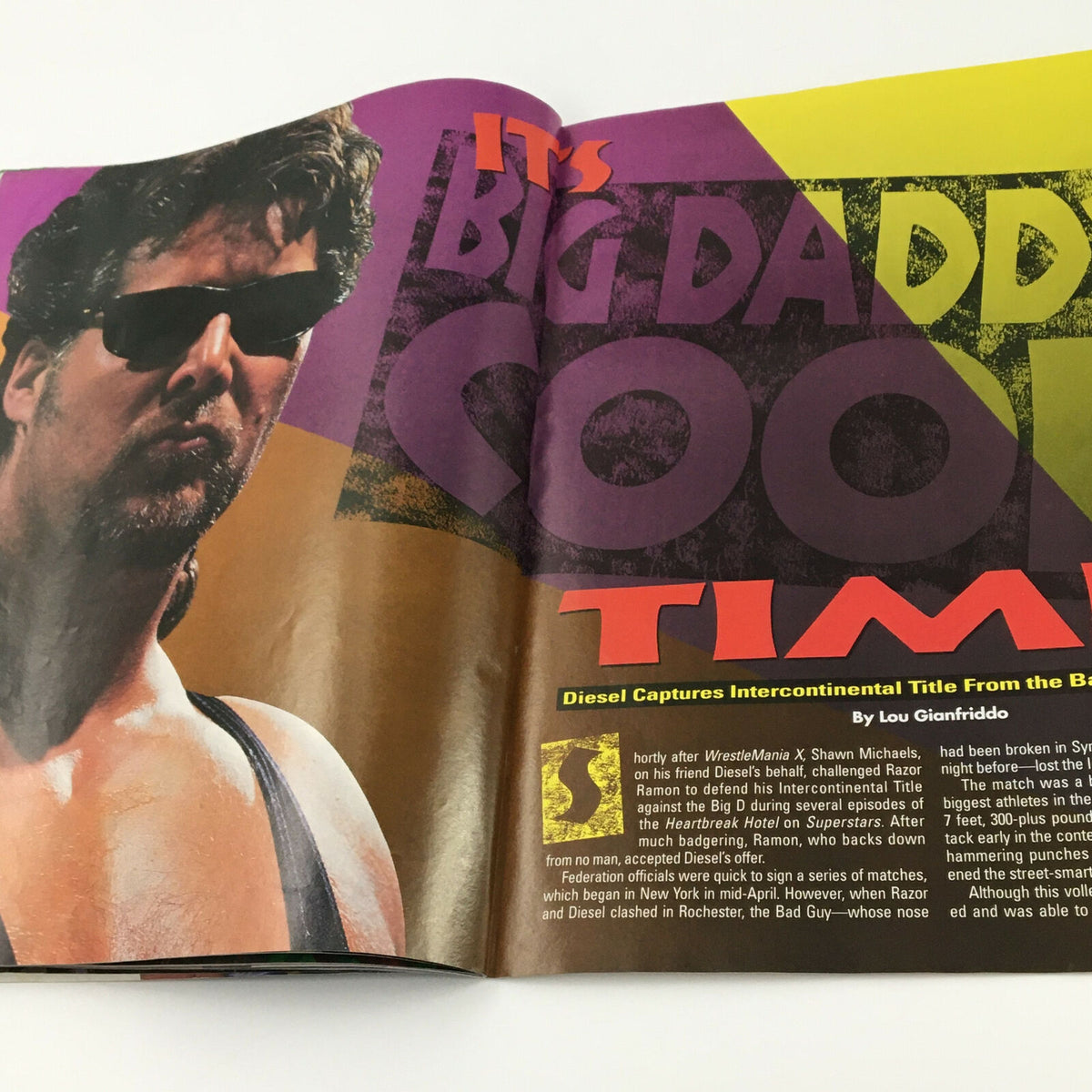 WWF Magazine July 1994 article titled 'It's Big Daddy Cool Time' detailing Diesel's intercontinental title win and his rise in the federation.
