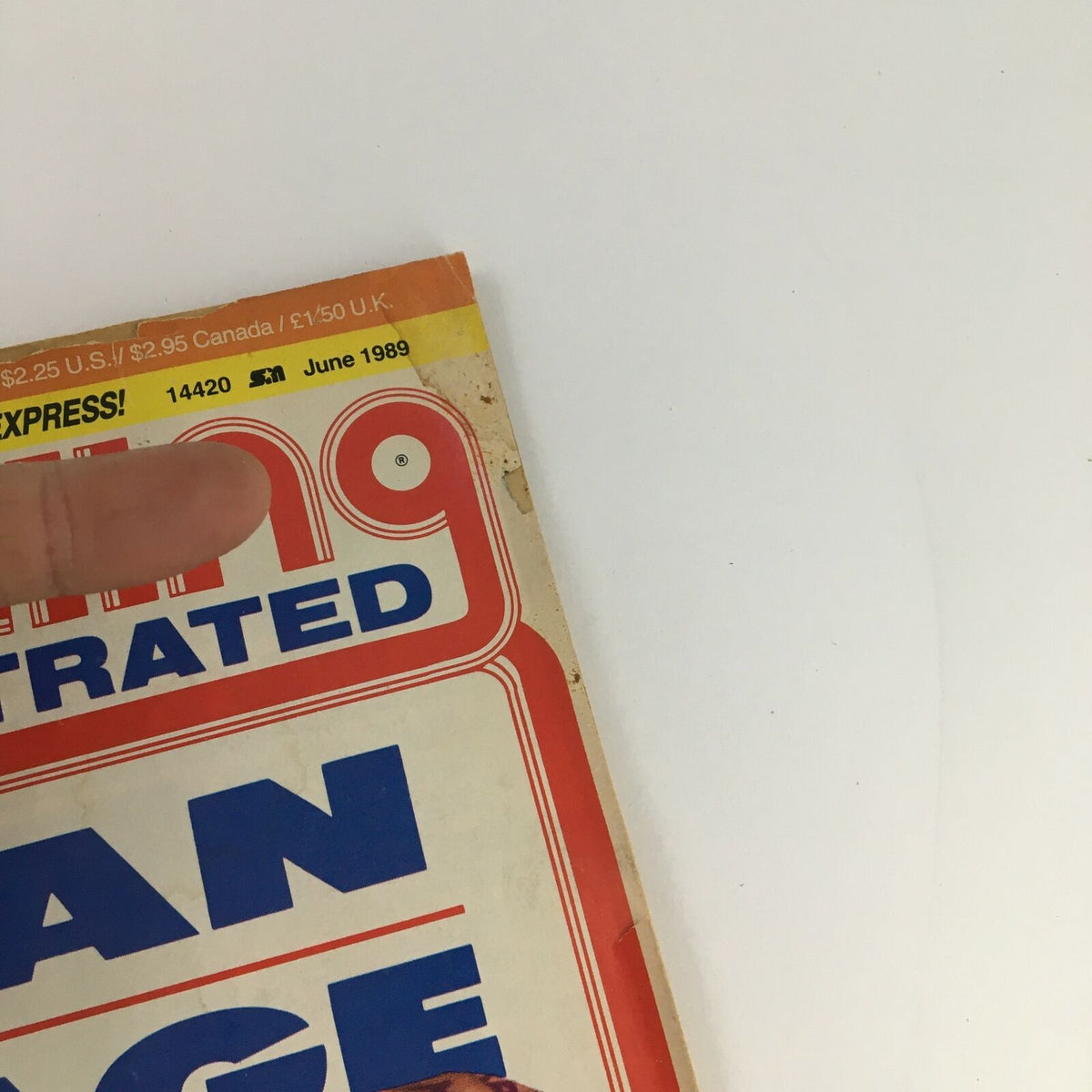 Top corner of Pro Wrestling Illustrated Magazine June 1989 displaying publication details including the issue number and date, representing the vintage wrestling magazine era.