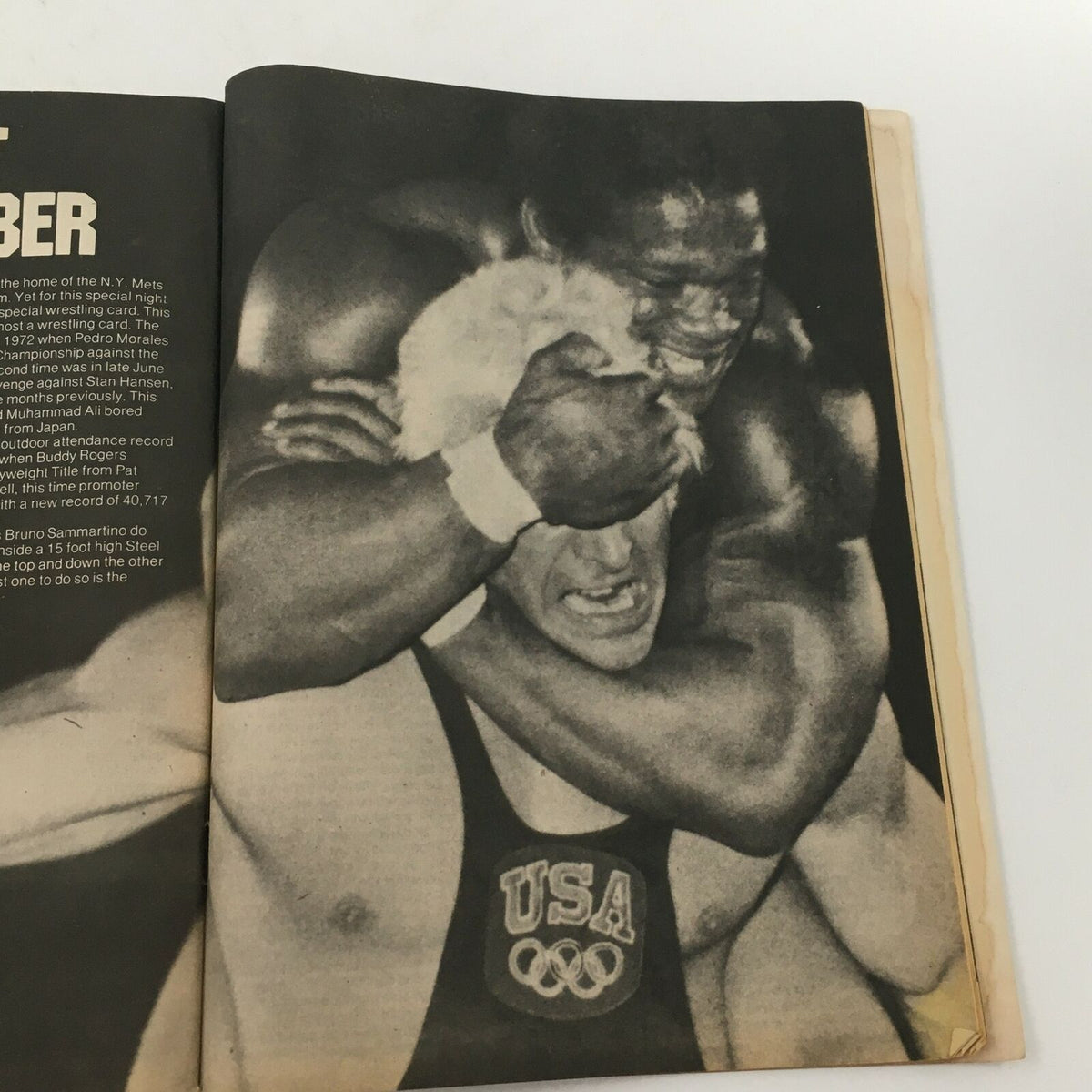 Wrestling Today Magazine January 1981 image of wrestlers in an intense match, illustrating the wrestling action of the era.