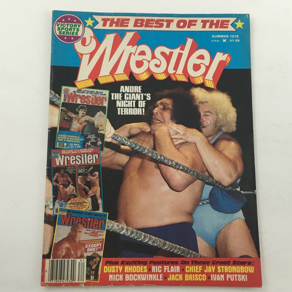 Cover of 'The Best of the Wrestler Magazine Summer 1978' featuring Andre the Giant's Night of Terror, showcasing iconic wrestling moments and stars.