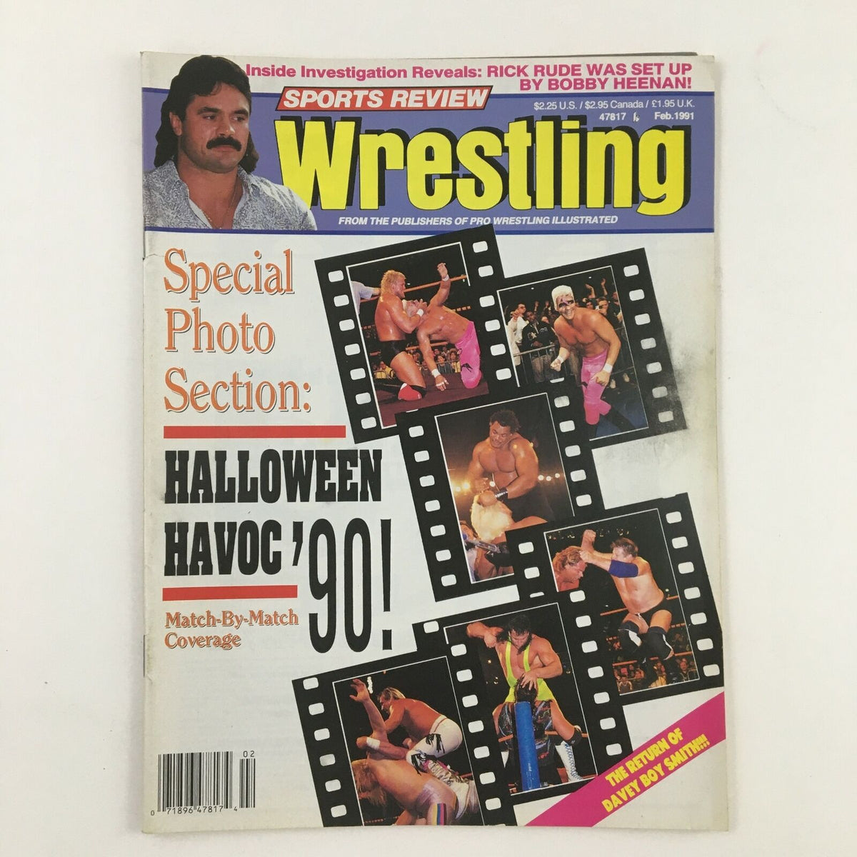 Sports Review Wrestling Magazine February 1991 Jerry Lawler & The Bulldog