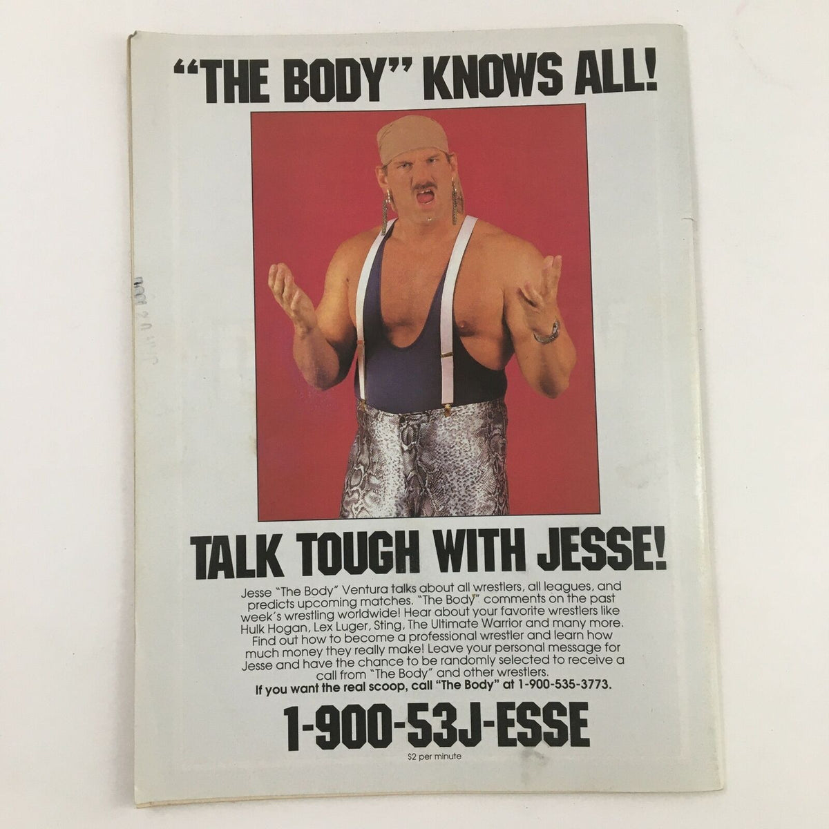 Sports Review Wrestling Magazine February 1991 Jerry Lawler & The Bulldog