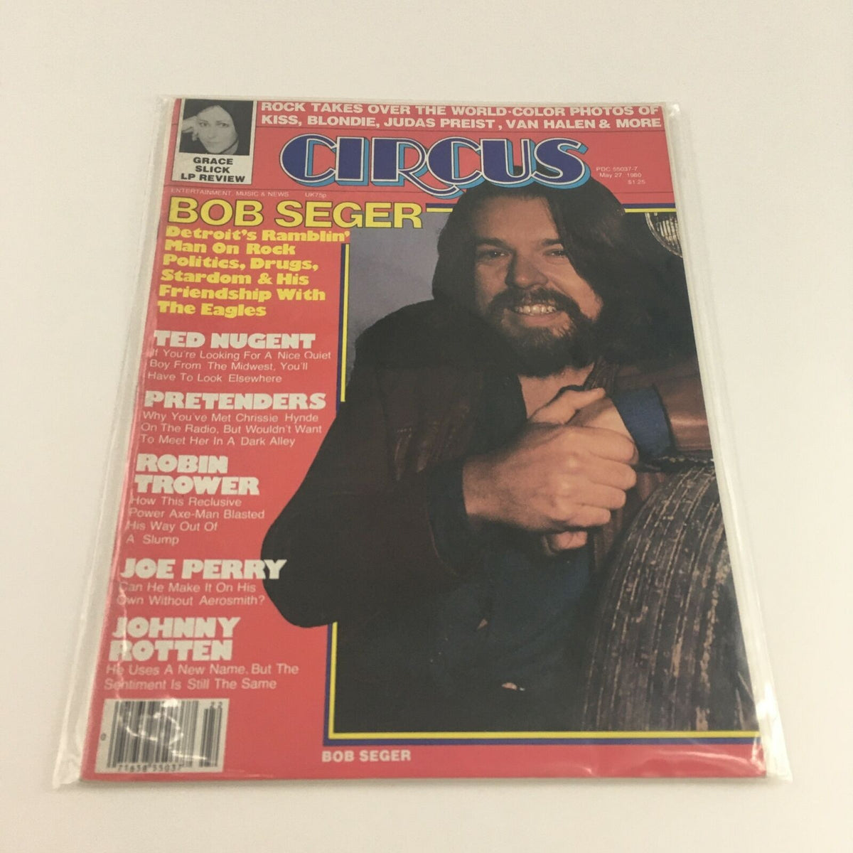 Cover of Circus Magazine from May 27, 1980, featuring singer-songwriter Bob Seger. The cover highlights a feature article titled 'Bob Seger - Detroit's Ramblin' Man On Rock Politics, Drugs, Stardom & His Friendship With The Eagles.' Includes mentions of other artists such as Ted Nugent and Joe Perry.