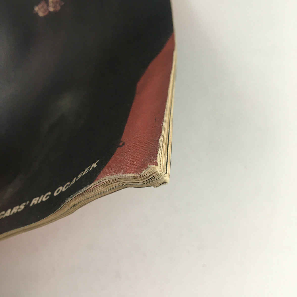 Detail of the edge of Circus Magazine from November 30, 1980 showing minor wear and aging, adding to its vintage appeal.