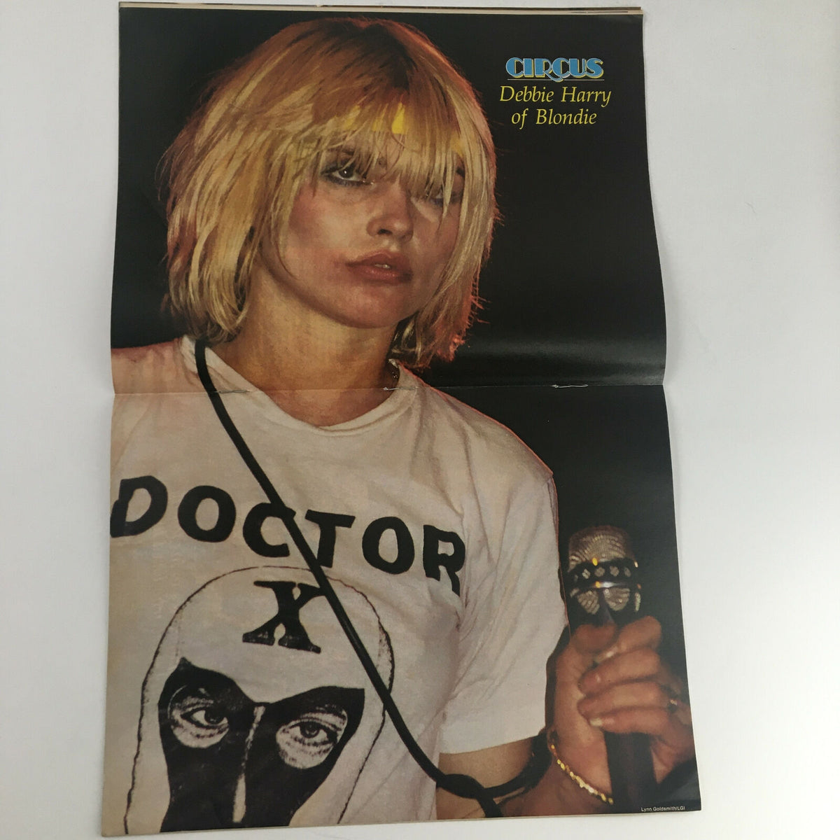 Poster of Debbie Harry from Blondie included in Circus Magazine January 31, 1981, showcasing the iconic singer in a vintage music context.