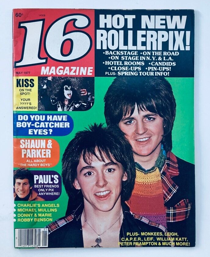 Vintage 16 Magazine May 1977 Kiss, Bay City Rollers and Brady Bunch No Label