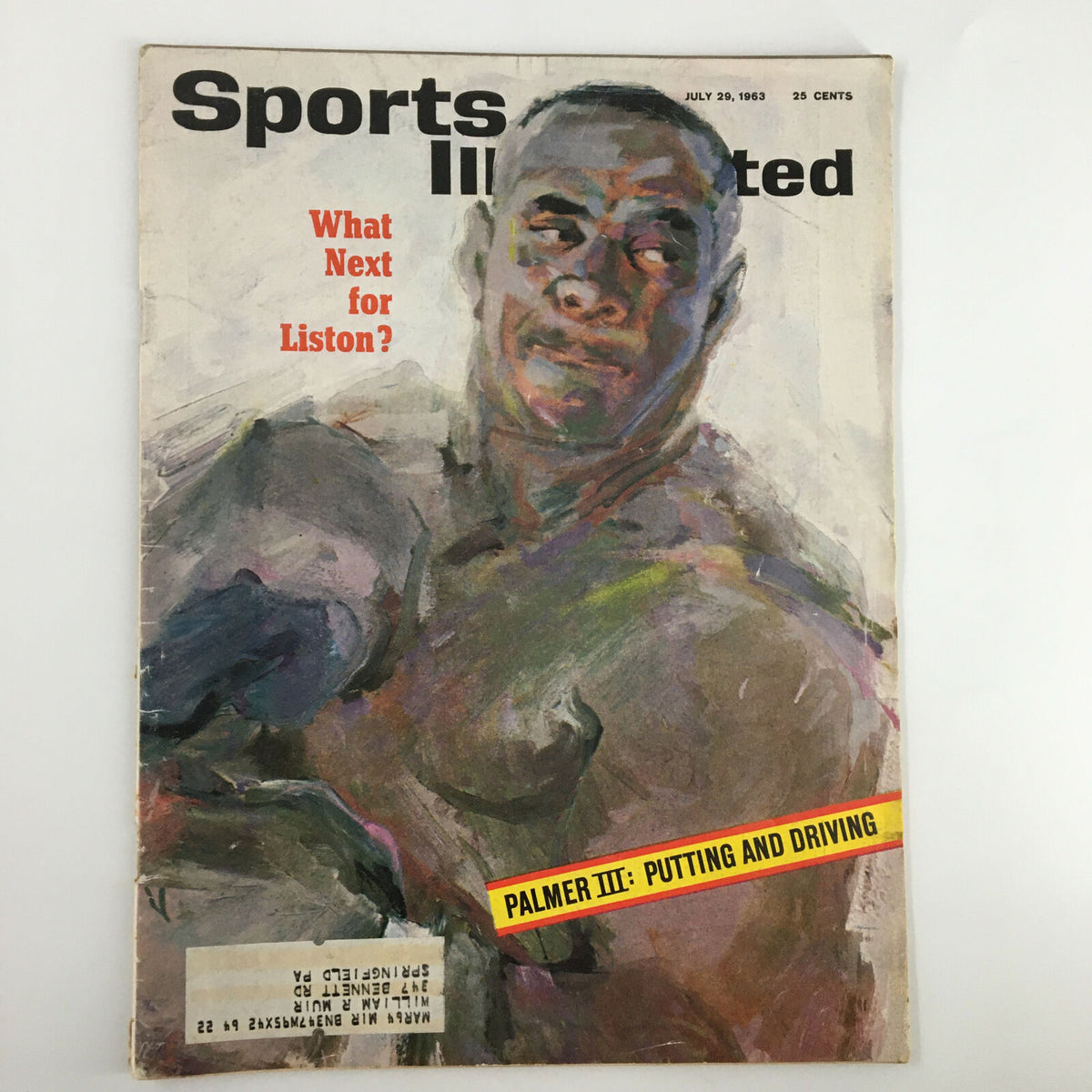 VTG Sports Illustrated Magazine July 29 1963 featuring Arnold Palmer III on the cover, showcasing vintage sports artistry and highlighting his skills in putting and driving.