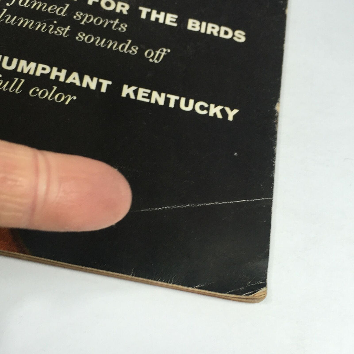 VTG Sports Illustrated Magazine December 8 1958 close-up of the cover highlighting article titles including A Game for the Birds and Triumphant Kentucky.