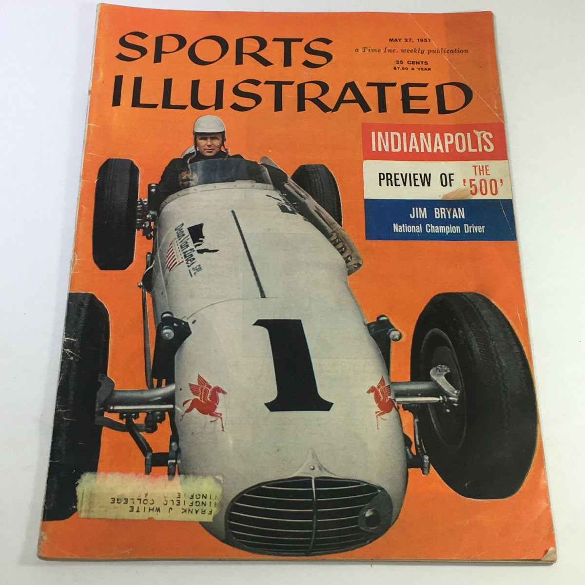 Vintage Sports Illustrated Magazine May 27 1957 - Jim Bryan National Champion Driver