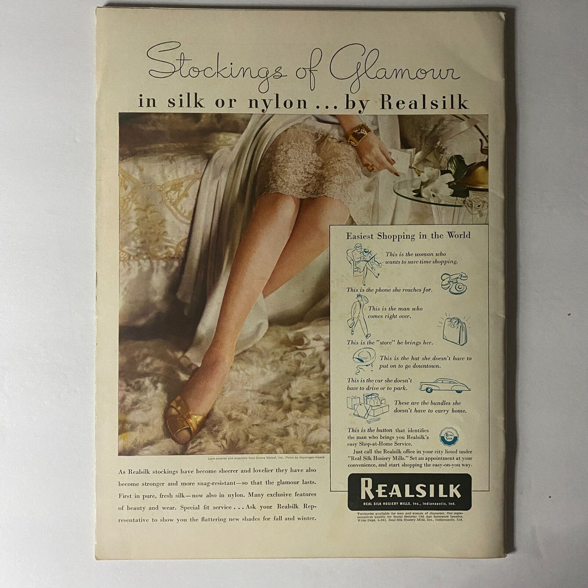 Cover of the Life Magazine from September 1, 1941, featuring Ted Williams of the Boston Red Sox. The image displays the stylish promotional advertisement for Realsilk stockings, showcasing a woman's leg in elegant stockings, emphasizing glamour and fashion trends of the era.
