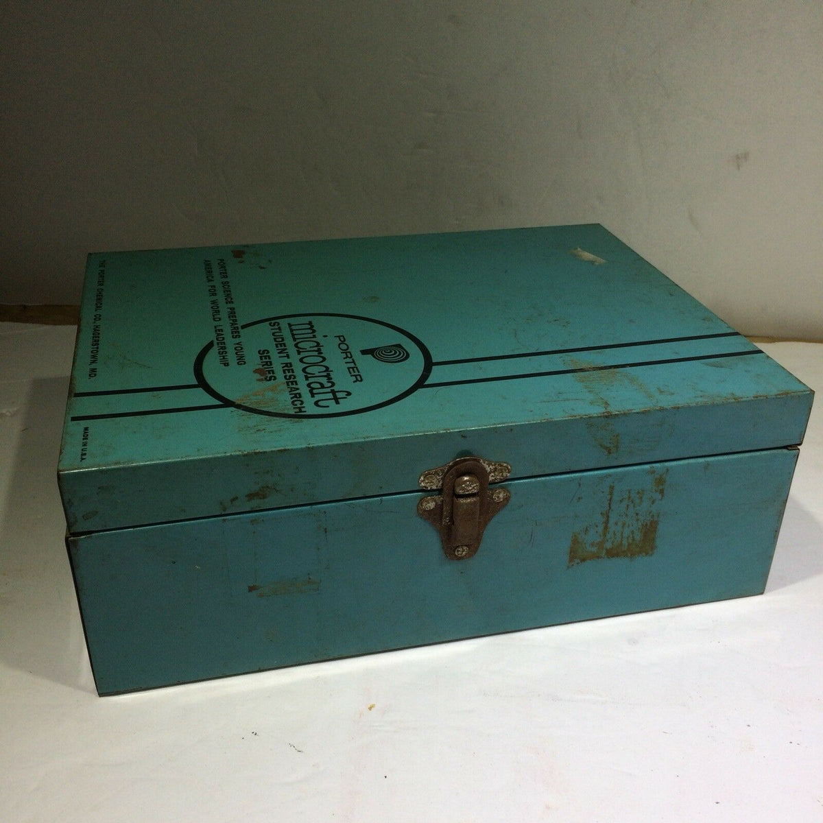 PORTER MICROCRAFT MICROSCOPE LAB KIT W/ METAL CASE