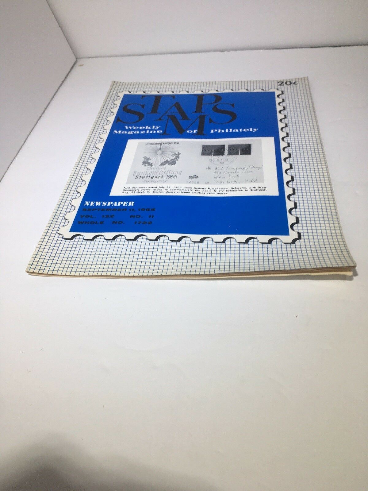 Lot of 4 Vintage HTF Stamps Weekly Magazines of Philately of the Year 1965 RARE, presenting a blue cover with features on stamps and philately from September 11, 1965.