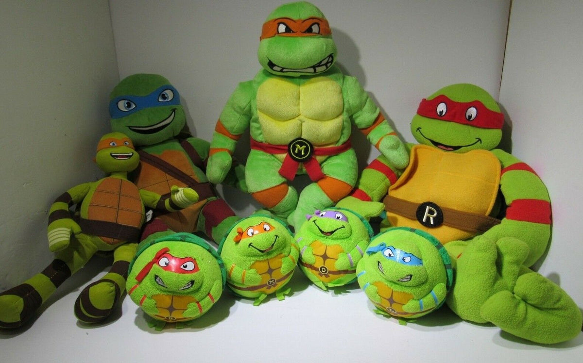 Plush Mix Lot 8 Teenage Mutant Ninja Turtles Nickelodeon, Build a Bear, TY TMNT
